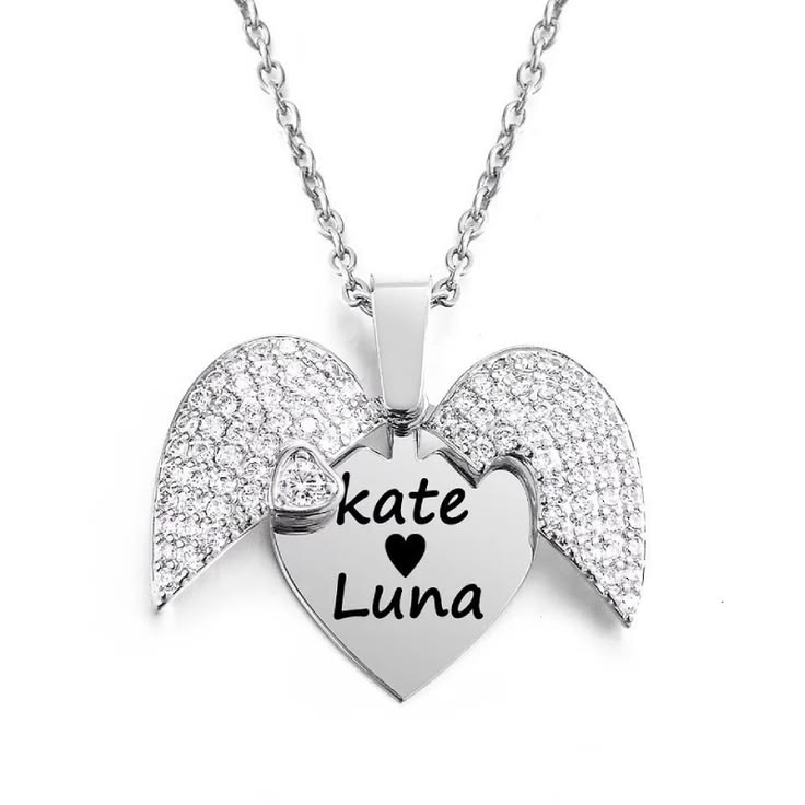 Personalized Wings Name Necklace