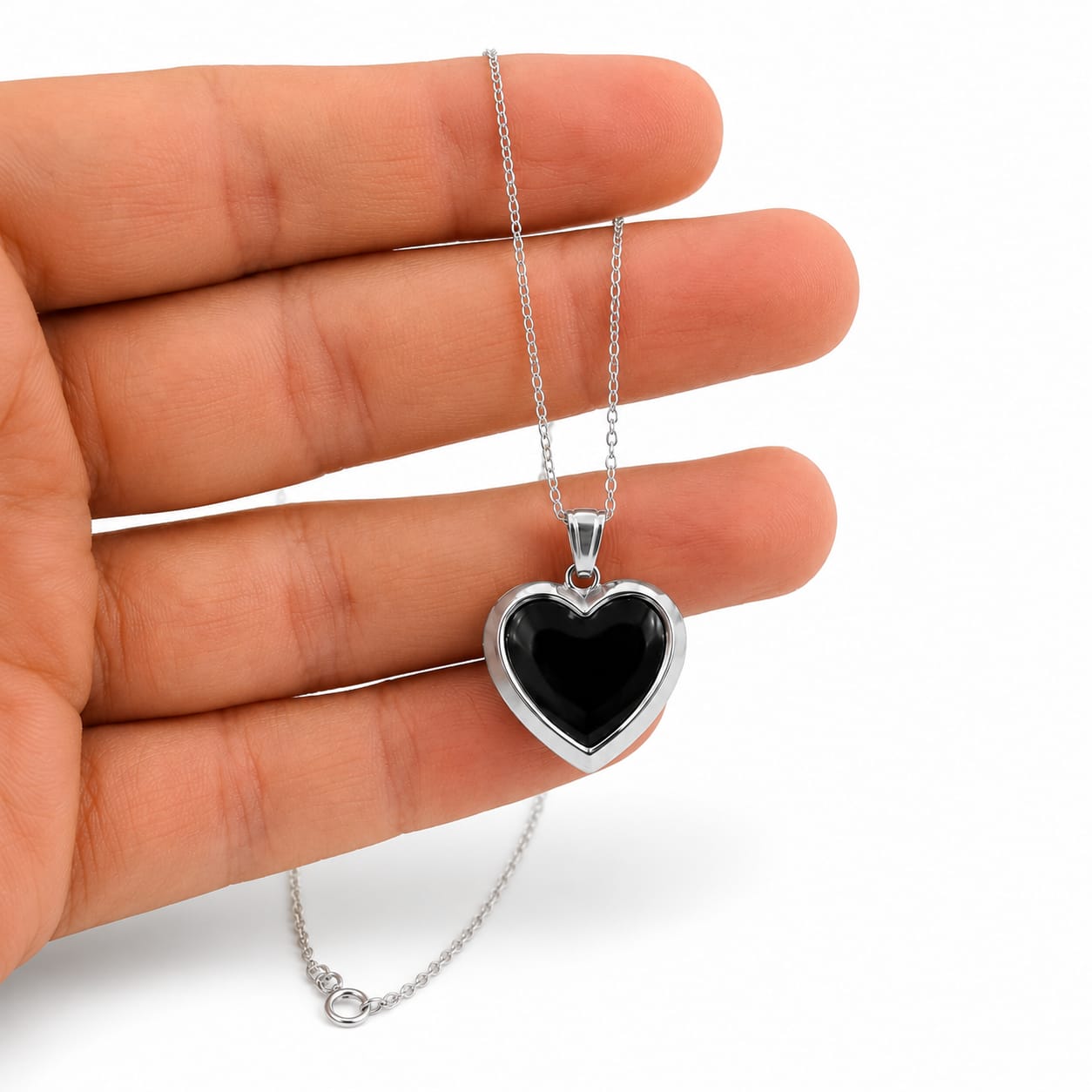 Customized Magic Heart Picture & Name Necklace
