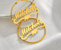 Customize Name Earrings with Heart Design