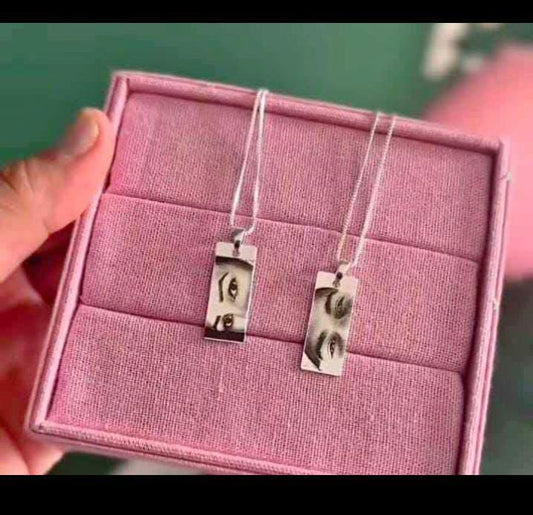 Engraved Eyes Love Necklace