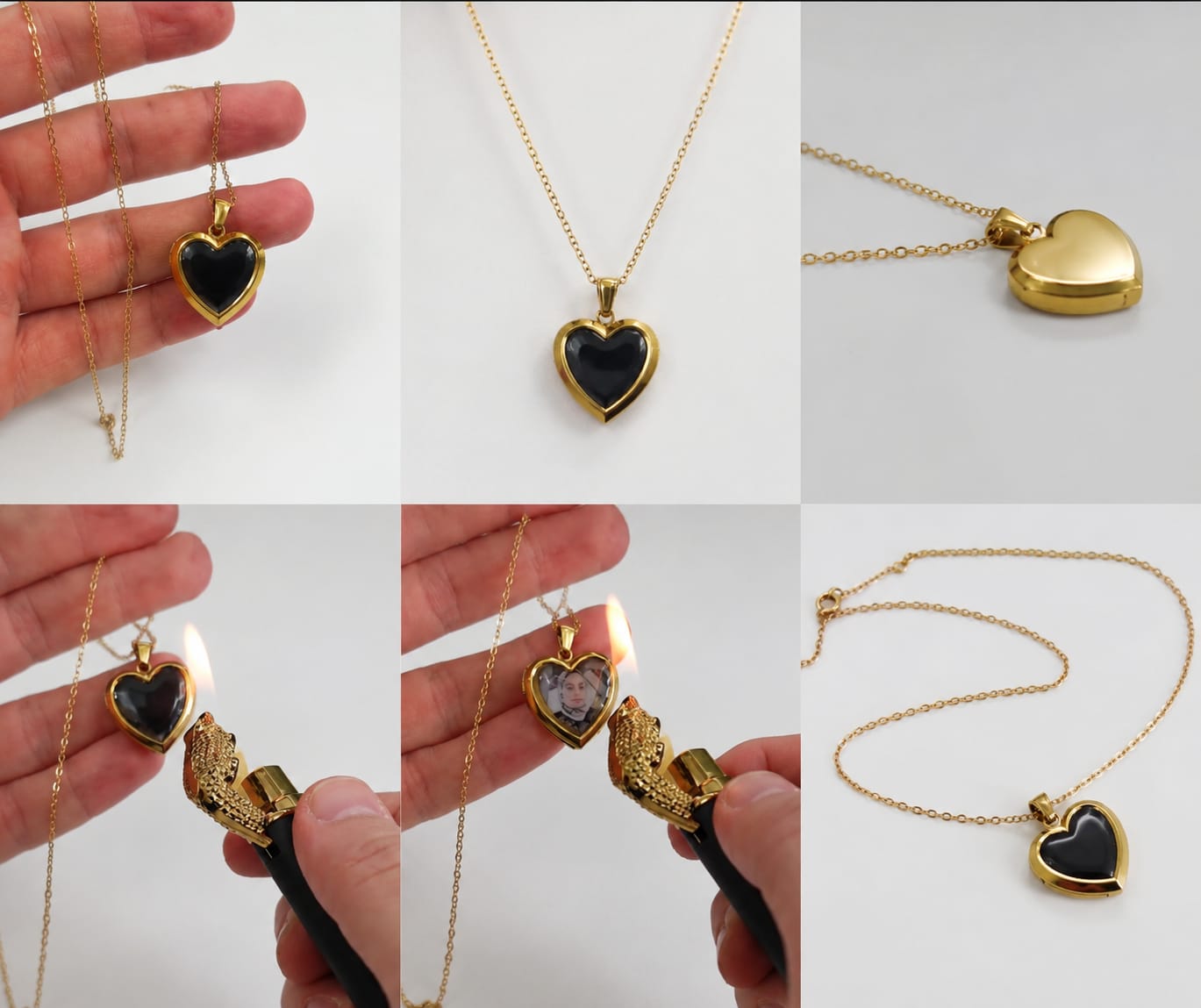 Customized Magic Heart Picture & Name Necklace
