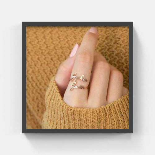 Adjustable Stylish Name Ring