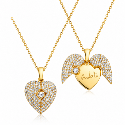 Personalized Wings Name Necklace