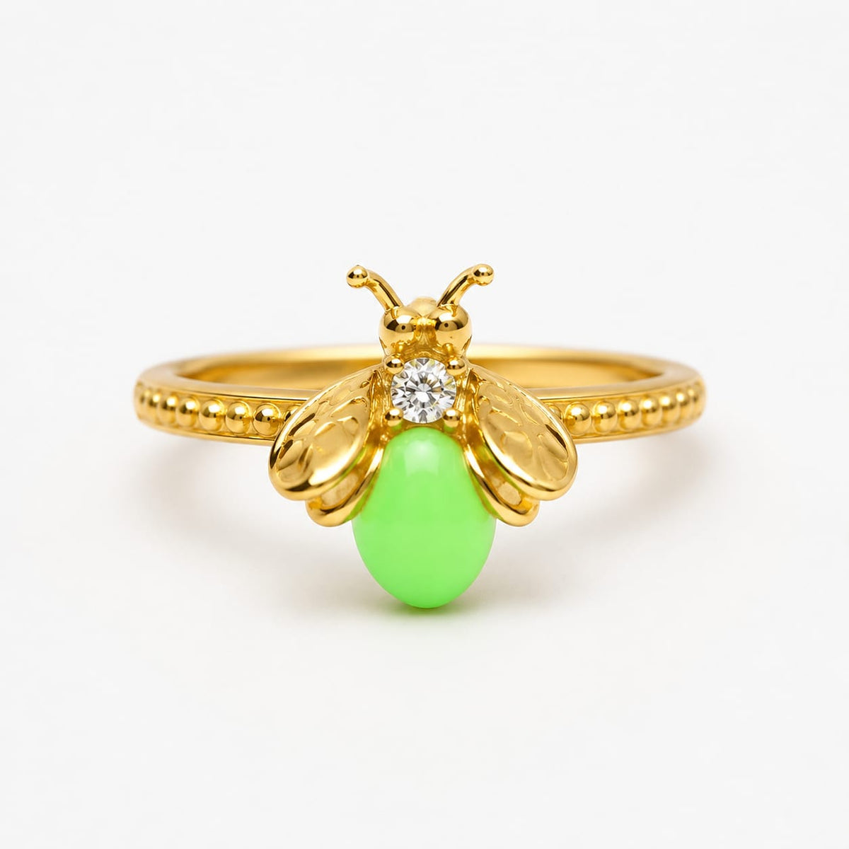 Premium Glow in the Dark Firefly Bee Ring  Adjustable | Water Resistant | Color  Warranty