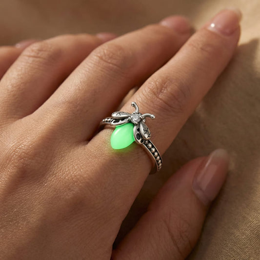 Premium Glow in the Dark Firefly Bee Ring  Adjustable | Water Resistant | Color  Warranty