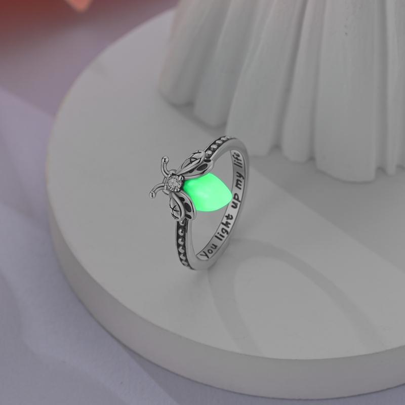Premium Glow in the Dark Firefly Bee Ring  Adjustable | Water Resistant | Color  Warranty