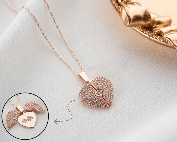 Personalized Wings Name Necklace